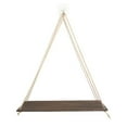 thumbnail image 2 of Premium Wood Swing Hanging Rope Wall Mounted Floating Shelves – Plant Flower Pot, 2 of 2