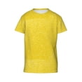 thumbnail image 4 of Wukai Yellow Glitter Youth Unisex Short Sleeve T-Shirt for Boys, Girls, Teens, and Kids-X-Small, 4 of 7