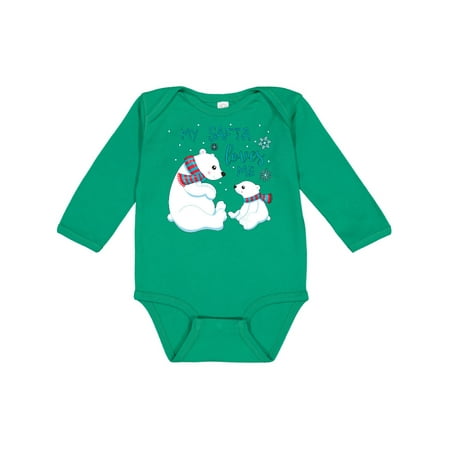 

Inktastic My Safta Loves Me- cute polar bears Gift Baby Boy or Baby Girl Long Sleeve Bodysuit