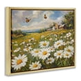 thumbnail image 2 of Stupell Industries Traditional Butterfly Dream Daisy Field Gold Floating Frame Canvas Art, 21 x 17, by Petals Prints Design, 2 of 7