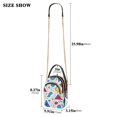 thumbnail image 2 of FORMRS Crossbody Bag for Women Quilted Travel Shoulder Cell Phone Purse with Chain Strap Handbag, Red Retro Pattern, 2 of 7