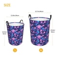 thumbnail image 4 of KLL Blue Skull Rose Waterproof Foldable Laundry Hamper Bucket with Handles for Storage Bin,Kids Room,Home Organizer (Medium ), 4 of 7