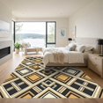 thumbnail image 3 of ODIKA 4' x 6' Machine Washable Non-Slip Area Rug, geometric geometric High Traffic Rug, Gold, 966185, 3 of 7