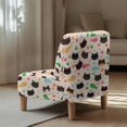 thumbnail image 5 of HELLHERO Stain Protection Elastic Bottom Slipper Chair Soft Cover for Accent Chair Without Arms, Armless Accent Chair Washable Cover Fish Cat, 5 of 8