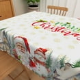 thumbnail image 3 of Nanqianyi Winter Christmas Rectangle Tablecloth 60 x 102 Inch, Santa Claus & Snowman Printed Stain Resistant Table Cloth for Holiday Kitchen Decor, 3 of 9