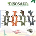 thumbnail image 1 of Juego de 4 marionetas de dedo de dinosaurio, juguetes de vinilo, marionetas de dinosaurio, juguetes de baño para niños, 1 of 7