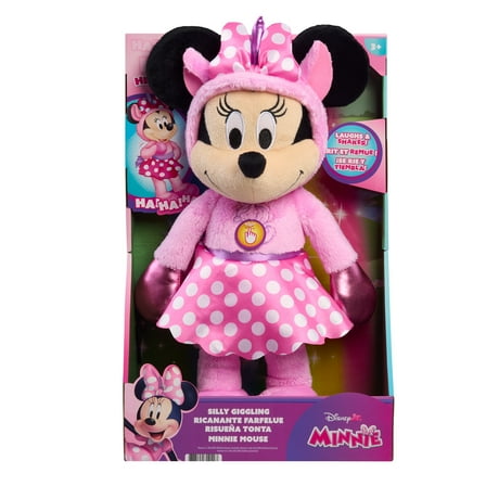 Disney Jr. Minnie Mouse Silly Giggling Feature Plush, Interactive 20 Inch Feature Plush, for Boys and Girls Ages 3 and up