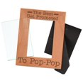 thumbnail image 2 of ThisWear Gift for Grandpa Best Get Promoted to Pop-Pop Natural Wood Engraved 4x6 Portrait Picture Frame Wood, 2 of 6