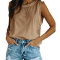 thumbnail image 2 of Auburet Women's Summer Sleeveless Tank Top Loose Fit Casual Crew Neck T-Shirts Basic Tops, 2 of 3