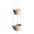 thumbnail image 2 of Double Layer Hanger Woven Hanging Home Garden Indoor 2 Tier Hanging Planter (3 Syles) Flower Pots 9.8" x 9.8" x 6.3", 2 of 6