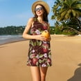 thumbnail image 3 of Balery Leaf And Fruit Pattern Women’s Summer Dresses – Loose Sleeveless Sundress, Casual and Comfortable Beach Dress for Hot Days, 3 of 7
