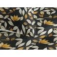 thumbnail image 3 of Ambesonne Leaf Print Quilted Bedspread Set 3 Pcs, Art Autumn Leaves Modern, King, Black Ginger Ivory, 3 of 4