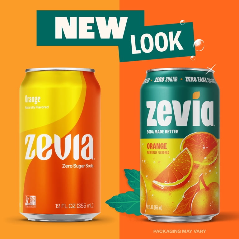 Zevia, Zero Sugar Orange Soda, 12 fl oz, 8 Pack Cans - Walmart.com