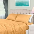 thumbnail image 2 of 650-Thread Count 100% Egyptian Cotton Mediumweight Solid Sheet Set with Deep Pockets Gold / Full, 2 of 4