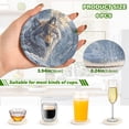 thumbnail image 3 of Haosy Set of 6 Drink Woven Coaster with Holder Heat Resistant Non-Slip Bar Coasters 4 Inches Snow Wolf under Moon, 3 of 7
