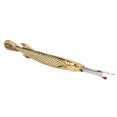 thumbnail image 1 of Cross Stitch Seam Remover Easy Thread Removal Tool for Clothing Labels Buttonholes Vintage Fish Shape Metal Ideal for Needlework Sewing Leatherwork, 1 of 7