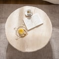 thumbnail image 2 of Coffee Tables MgO Mid-Century Round Centre Coffee Table Vintage Faux Stone Sofa Pre-Modern Coffee Tables Beige Coffee Table for Living Room Office Apartment,Wooden Coffee Tables, 2 of 10