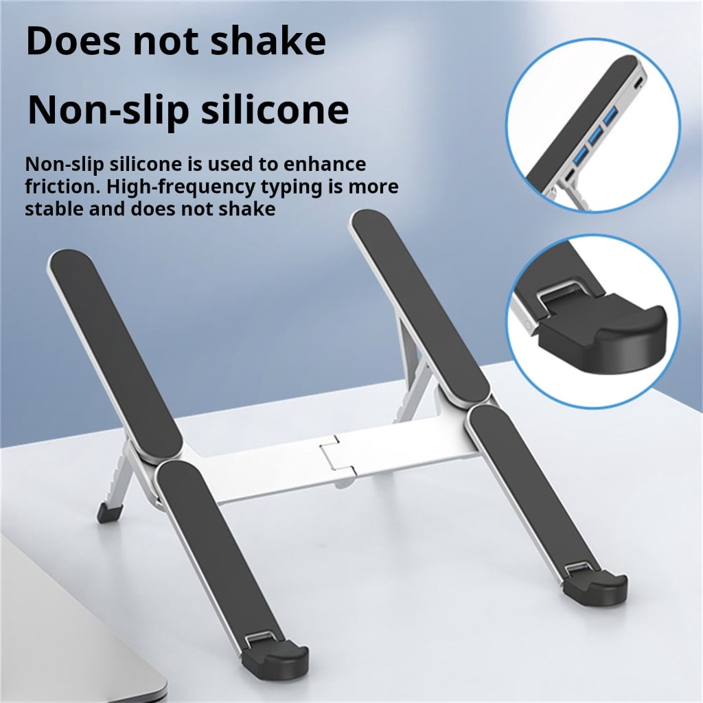 Lightweight pliable Laptop Stand Having USB Expansion For Quick Assembly