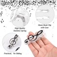 thumbnail image 3 of 10 Pack de Clips de Notes de Musique en Plastique Transparent pour Pages et Partitions (Noir), 3 of 5