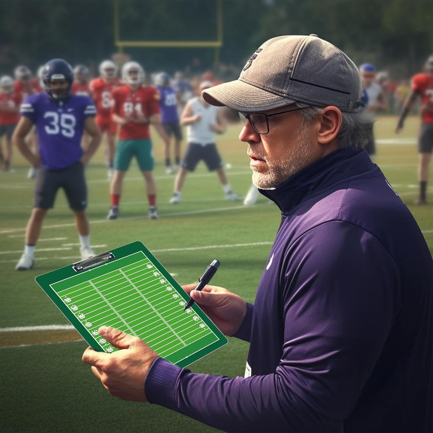 Dry Erase Soccer Coaching Board: Double-Sided Football Coaches Clipboard, Tactics Strategy Coach Lineup Board, Football Training Equipment for Coach and Game Plan
