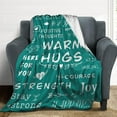 thumbnail image 2 of Warm Hugs Gift Throw Blanket,Warm and Soft Hug Blanket Inspirational Throw Blanket,Sympathy Gift Cancer Chemo Survivor Get Well Caring Gifts for Women After Surgery with Positive Gifts, 2 of 6