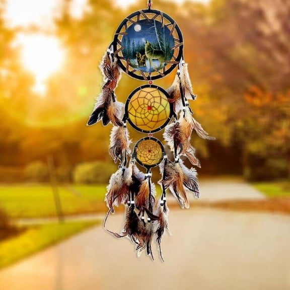 Dream Catcher Indian Style Oil Painting Eagle Hand-Woven Car Pendant Wall Hanging Home Decorations