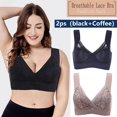 thumbnail image 2 of CHUANK Seamless Bras Full Coverage Wireless Push Up Bra for Women  Underwire Comfort V Neck Bralettes with Support 2 Pack Multicolor 4L, 2 of 9