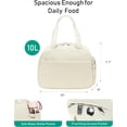 thumbnail image 5 of AO ALI VICTORY Lunch Box Lunch Bag Insulated Lunchbox Cute Reusable Lunch Tote bags for School Work Picnic for Kids Girls Women（Beige）, 5 of 10