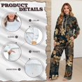 thumbnail image 4 of Renewold Lounge Sets for Women 2 Piece Outfits Lightweight Jogging Suit Wide Leg Pants with Pockets and Drawstring Cowl Neck Sweatshirts Matching Tracksuit Sets, Hunting Camouflage Forest, L, 4 of 7