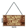 thumbnail image 1 of JJKBVCLO Wooden Sign Cat Tag Rectangular Wood Decoration Pet Slogan Pendant Decoration, 1 of 5