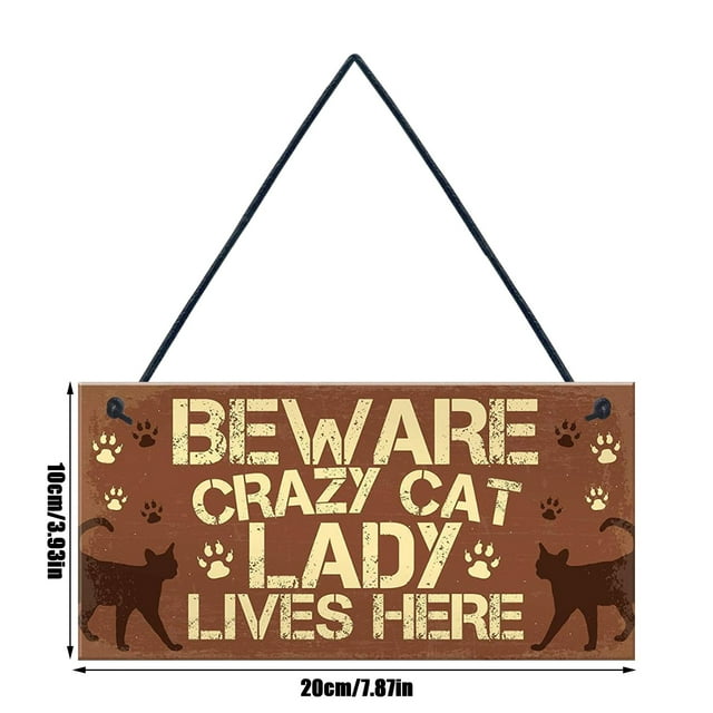 JJKBVCLO Wooden Sign Cat Tag Rectangular Wood Decoration Pet Slogan Pendant Decoration