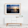 thumbnail image 5 of Sunset in Paros - Paros Greece Photography Sunset Harbor Sailboat Seascape Nautical Port Mediterranean Oak Framed Wall Art Print 16 x 24 inches, 5 of 6