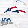 thumbnail image 4 of (2 Pack) North Carolina Flag Stickers - NC State Outline Decals - American State Heritage Decal - 5" On Longest Side - Sticks to Smooth Flat Surfaces - Made in USA - BMCS22587, 4 of 7