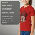 thumbnail image 6 of Girl's Mickey & Friends Christmas Minnie Mouse Holly Plaid Bow  Graphic Tee Red X Small, 6 of 10