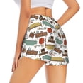 thumbnail image 3 of Goofa Art Of Living Printed Women 2 in 1 Running Shorts,Quick Dry Athletic Workout Shorts,High Waisted Athletic Shorts with Liner Pockets-Large, 3 of 9