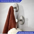 thumbnail image 2 of Ganchos con ventosa para ducha, baño, cocina, puerta de vidrio, espejo, azulejo, lufa, toalla, abrigo, albornoz, gancho para colgar hasta 15 libras, cromo mate pulido, níquel cepillado (paquete de 2) Xemadio WRQX-322, 2 of 5