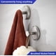 thumbnail image 2 of Ganchos con ventosa para ducha, baño, cocina, puerta de vidrio, espejo, azulejo, lufa, toalla, abrigo, albornoz, gancho para colgar hasta 15 libras, cromo mate pulido, níquel cepillado (paquete de 2) Namotu WRQX-322, 2 of 5