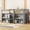 Grey, variant on Twin Size Low Loft Bed with Two-Tier Shelves, Wooden House Loft Bed with Storage for Books & Toys, Space Saving for All Ages, Multi-Functional, White