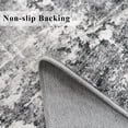 thumbnail image 3 of Washable 2x10 Kitchen Area Rug: Entryway Abstract Rug Runner Soft Bedroom Besides Floor Mat Non-slip Indoor Farmhouse Carpet For Bathroom Living Room Stain Resistant Family(2x10 Black/grey), 3 of 8