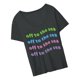 thumbnail image 1 of Tops de manga corta para mujer, camiseta cómoda con cuello redondo, transpirable, camisetas de verano, camiseta para viajar, ir de compras, uso diario L, 1 of 8
