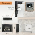 thumbnail image 3 of Innoflame 33" Electric Fireplace Insert with Fire Crackling Sound, Adjustable Flame & Thermostat, Fireplace Heater with Remote, Timer, Hardwired/Plug-In, 1500W, Black, 3 of 6