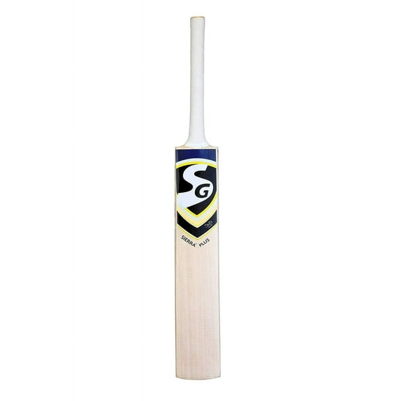 SG Sierra Plus Kashmir Willow Wood Cricket Bat For Adults | Size 3 , White
