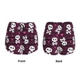 thumbnail image 3 of Wukai skull with hearts Print Women' double-layer Shorts for Athletic Gym Running Shorts with Phone Pockets-Small, 3 of 7