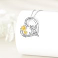 thumbnail image 2 of DOLIOX Animal Heart Necklace Sterling Silver Panda/Horse/Pig/Highland Cow/Axolotl/Fox/Elephant/Lion/Dragonfly/Flamingo/Koala Bear/Sloth/Frog Necklace Animal Jewelry Gifts for Women, 2 of 10