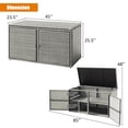 thumbnail image 4 of Spaco 88 Gallon Garden Patio Rattan Storage Container Box, Storage Box, Gray, 4 of 12