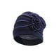 thumbnail image 1 of Minnieouse Poliéster Damas Turbante Lavable Color sólido Elegante Gorra tradicional Oficina Compras Head Wrap Diadema Bonnet Sombreros Azul oscuro, 1 of 6