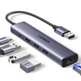 thumbnail image 1 of Adaptador USB a Ethernet UGREEN Hub USB 5 en 1 con 3 USB 3.0, 1 of 3