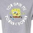 thumbnail image 3 of SpongeBob SquarePants - You Spin Me Round And Round - Juniors Cropped Cotton Blend T-Shirt, 3 of 6