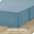 thumbnail image 3 of Bare Home Jupe de Lit Double Brossage - Premium 1800 Collection - Retombée de 15 Pouces - Lit Simple, Bleu Couronne, 3 of 4