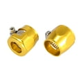 thumbnail image 5 of 4pcs AN10 Hex Gold Tone Car Hose Finisher Clamp Adapter Line End Cover Connector, 5 of 6